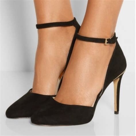 michael kors high heels schwarz gold|michael kors closed toe pumps.